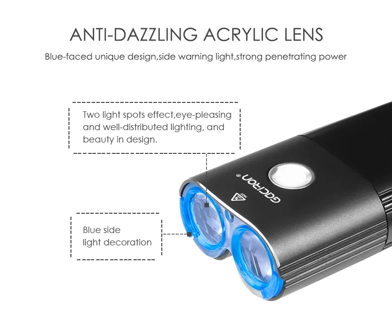 Top GACIRON 1800 Lumen Bike Light Bicycle Headlight 6700mAh Power Bank USB Rechargeable Waterproof Front light Cycling Accessories 8 Top GACIRON 1800 Lumen Bike Light Bicycle Headlight 6700mAh Power Bank USB Rechargeable Waterproof Front light Cycling Accessories 8