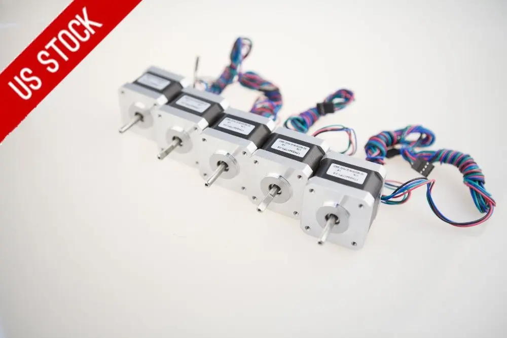 US only 5PCS Nema17 D-shaft Stepper motor 1.7A 55oz.in 4-Lead 17HS4417P1-X Reprap 3D Priner and CNC XYZ Longs Motor
US only 5PCS Nema17 D-shaft Stepper motor 1.7A 55oz.in 4-Lead 17HS4417P1-X Reprap 3D Priner and CNC XYZ Longs Motor