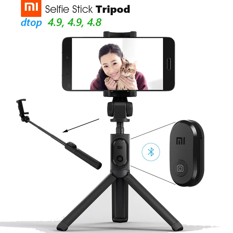 Original Xiaomi Mi Tripod Selfie Stick Bluetooth 3.0 Remote 360 Rotation Lightweight Foldable Compact Android 4.3+ IOS 5.0+
Original Xiaomi Mi Tripod Selfie Stick Bluetooth 3.0 Remote 360 Rotation Lightweight Foldable Compact Android 4.3+ IOS 5.0+