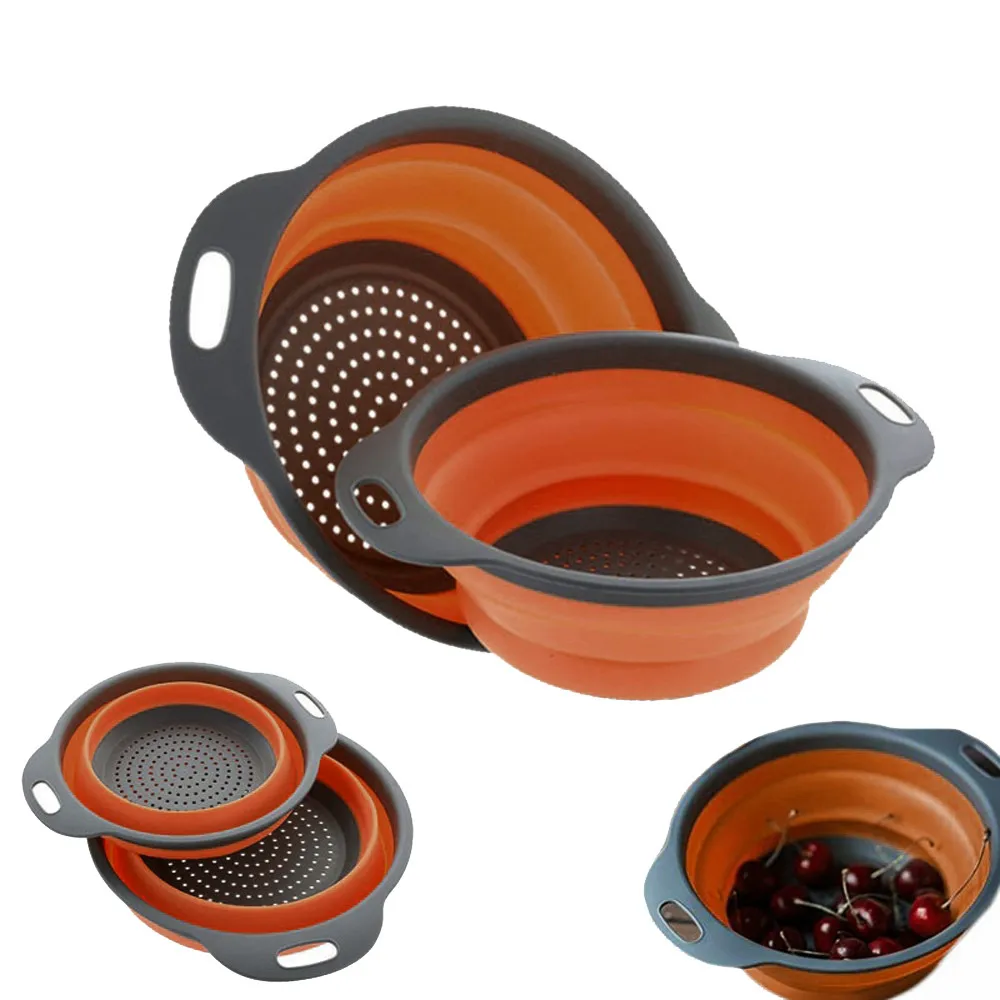 Foldable Silicone Colander Fruit Vegetable Washing Basket Strainer Strainer Collapsible Drainer With Handle Kitchen Tools
Foldable Silicone Colander Fruit Vegetable Washing Basket Strainer Strainer Collapsible Drainer With Handle Kitchen Tools