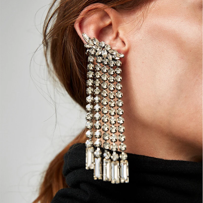 Dvacaman Brand Fashion Crystal Wedding Party Earrings Women Irregular Long Drop Dangle Earrings Jewelry Girl Christmas Gift RR22
Dvacaman Brand Fashion Crystal Wedding Party Earrings Women Irregular Long Drop Dangle Earrings Jewelry Girl Christmas Gift RR22