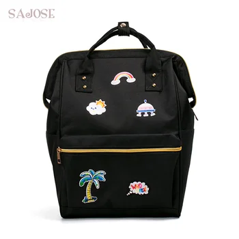 Women Canvas Backpacks For Teenage Girls Printing Black School Shoulder Bags Medium Travel Back pack Portable Bagpack SAJOSE
Women Canvas Backpacks For Teenage Girls Printing Black School Shoulder Bags Medium Travel Back pack Portable Bagpack SAJOSE