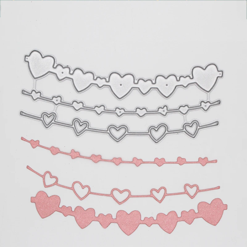 3 Pcs Heart Banner Metal Cutting Dies DIY Scrapbooking Album Decoration Embossing Paper Card Craft 48*110 mm
3 Pcs Heart Banner Metal Cutting Dies DIY Scrapbooking Album Decoration Embossing Paper Card Craft 48*110 mm