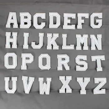 26 White Letters Iron on Patches for Clothing Decorative DIY Embroidery Name Patch Applique for Jacket Jeans Stickers
26 White Letters Iron on Patches for Clothing Decorative DIY Embroidery Name Patch Applique for Jacket Jeans Stickers