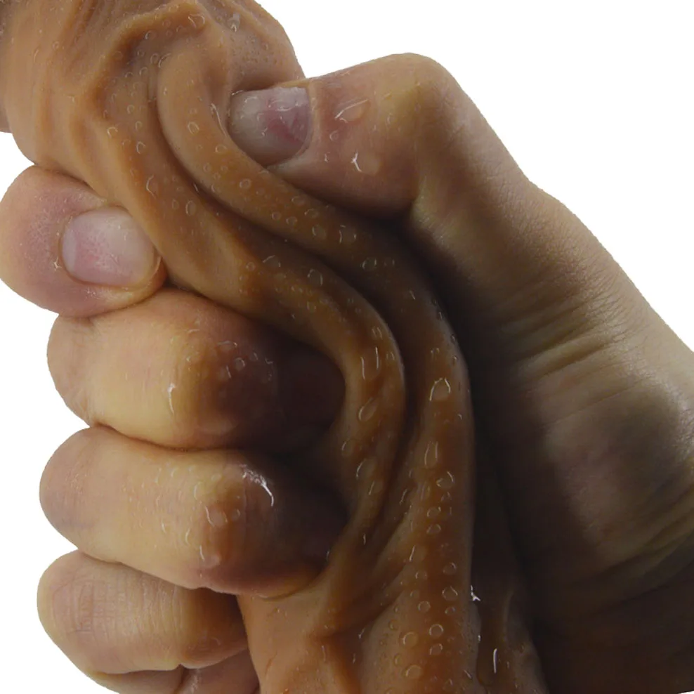 Hot Double layer silicone huge dildo health material imitation of human penis design high elasticity hot sell sex toy shop