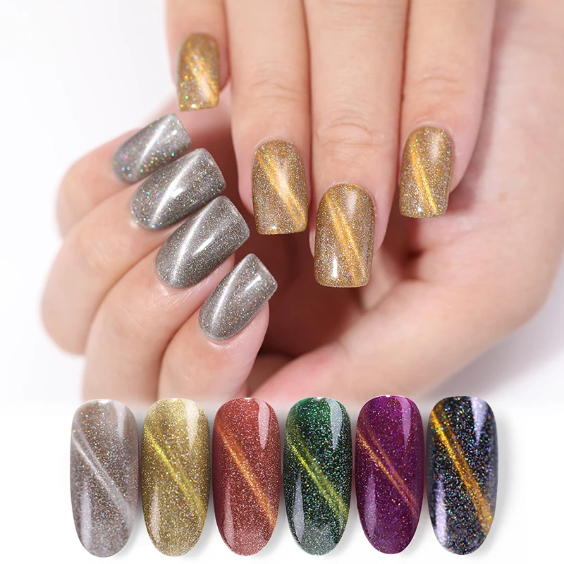 BORN PRETTY Holographic Magnetic Nail Gel 6ml Chameleon Cat Eye UV Gel Soak Off Glitter Lacquer Nail Art Gel Polish Set
BORN PRETTY Holographic Magnetic Nail Gel 6ml Chameleon Cat Eye UV Gel Soak Off Glitter Lacquer Nail Art Gel Polish Set