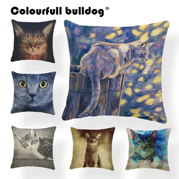 Cute Cat Picture Cushion Set American Short-Tailed Cat Persian Cat Hug Pillowcase 45X45Cm Decorative Living Room Sofa Pillowcase
Cute Cat Picture Cushion Set American Short-Tailed Cat Persian Cat Hug Pillowcase 45X45Cm Decorative Living Room Sofa Pillowcase