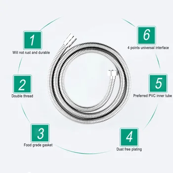 1.5/2m Flexible Shower Hose Stainless Steel 1/2Inch Bathroom Handheld Head Pipe XHC88
1.5/2m Flexible Shower Hose Stainless Steel 1/2Inch Bathroom Handheld Head Pipe XHC88