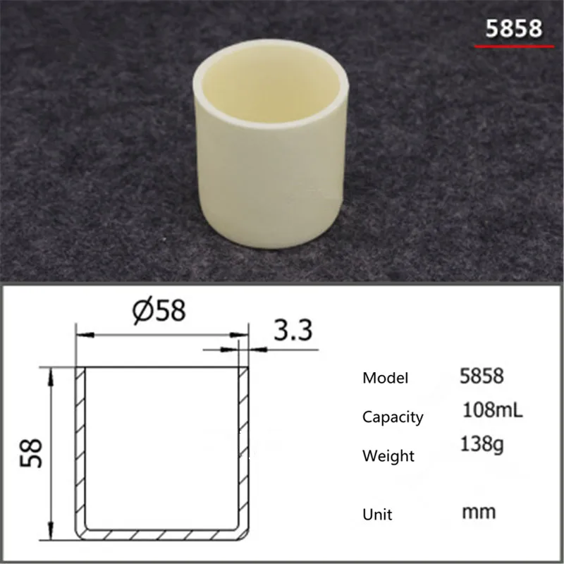 99.5% Cylindrical corundum crucible/Alumina ceramic crucible/108ml/Temperature resistance 1600 degree / sintered ceramic crucibl
99.5% Cylindrical corundum crucible/Alumina ceramic crucible/108ml/Temperature resistance 1600 degree / sintered ceramic crucibl