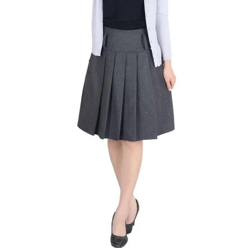 2019 Autumn Winter Women Woolen Pleated Skirt Female High Waist Knee-Length Skirt Black Gray Casual Skirt Skirts Women S382
2019 Autumn Winter Women Woolen Pleated Skirt Female High Waist Knee-Length Skirt Black Gray Casual Skirt Skirts Women S382