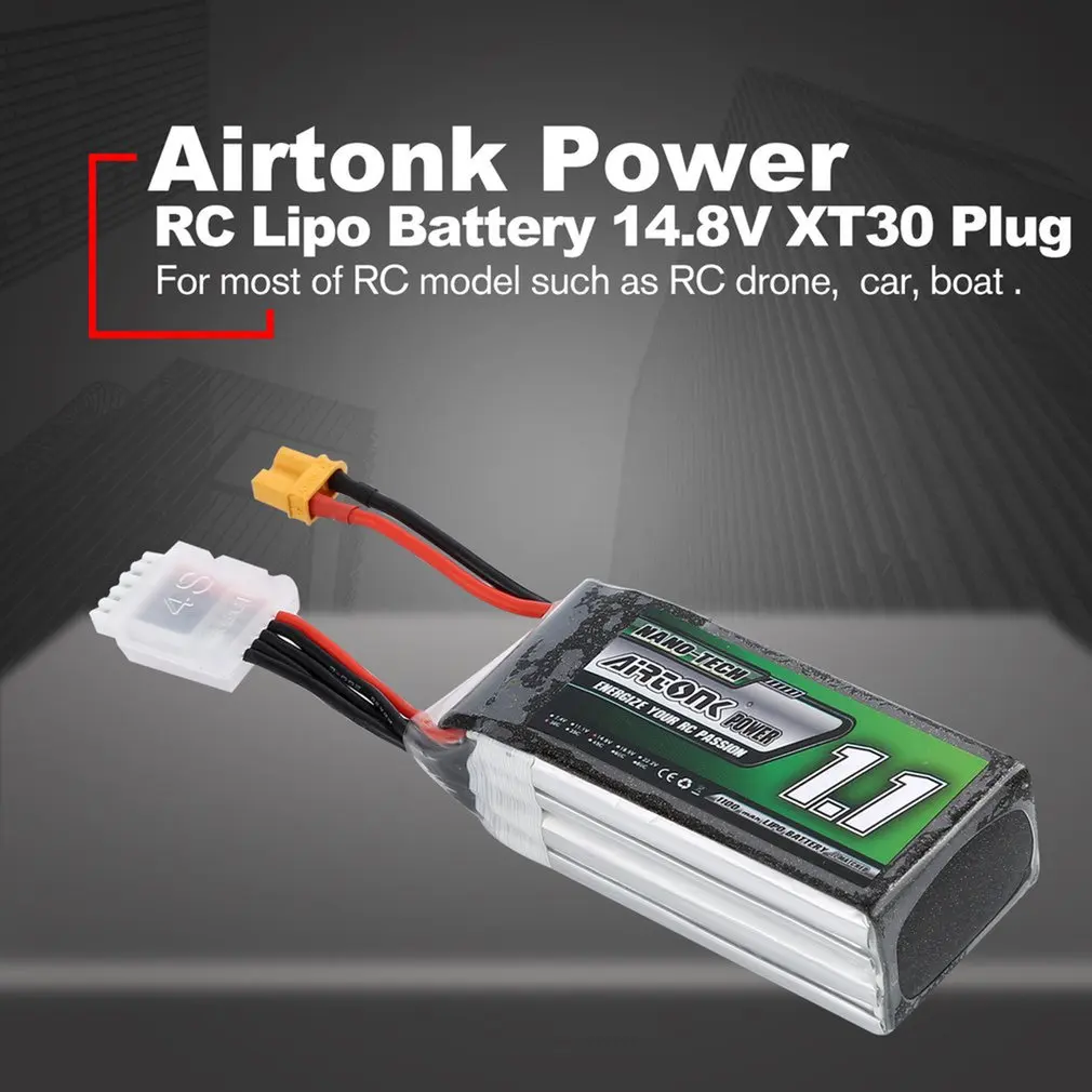 Airtonk Power 14.8V/11.1V 1100mAh/600mAh/1300mAh/1000mAh/450mAh/1500mAh 30C 4s 1P Lipo Battery XT30 Plug Rechargeable
Airtonk Power 14.8V/11.1V 1100mAh/600mAh/1300mAh/1000mAh/450mAh/1500mAh 30C 4s 1P Lipo Battery XT30 Plug Rechargeable