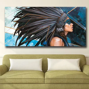 Wxkoil Graffiti Art Wall Picture Indian Woman Feathered Pride Oil Painting Modern Wall Art Canvas Print Poster Canvas Painting
Wxkoil Graffiti Art Wall Picture Indian Woman Feathered Pride Oil Painting Modern Wall Art Canvas Print Poster Canvas Painting