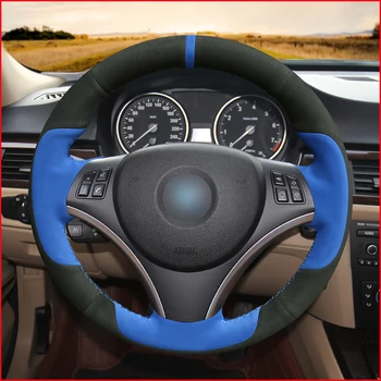 MEWANT Black Blue Suede Comfortable Soft Hand Sew Car Steering Wheel Cover for BMW E90 320i 325i 330i 335i E87 120i 130i 120d
MEWANT Black Blue Suede Comfortable Soft Hand Sew Car Steering Wheel Cover for BMW E90 320i 325i 330i 335i E87 120i 130i 120d