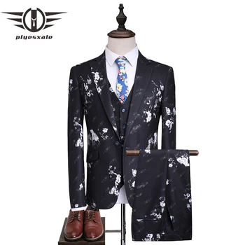 Plyesxale Men Floral Suits High Quality Men Wedding Suits 2018 Slim Fit Mens Vintage Suit 4-5XL Plus Size Stage Clothing Q359
Plyesxale Men Floral Suits High Quality Men Wedding Suits 2018 Slim Fit Mens Vintage Suit 4-5XL Plus Size Stage Clothing Q359