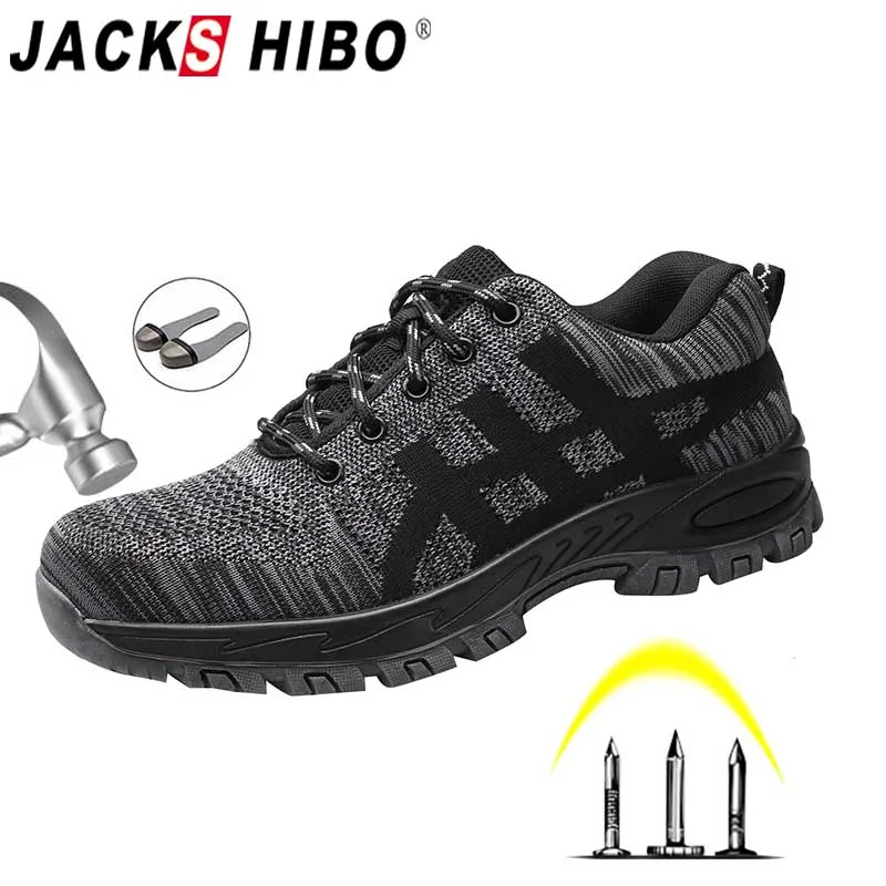 JACKSHIBO Safety Work Shoes For Men Breathable Steel Toe Cap Construction Shoes Safety Work Boots Anti-Slip Plus Size Boots
JACKSHIBO Safety Work Shoes For Men Breathable Steel Toe Cap Construction Shoes Safety Work Boots Anti-Slip Plus Size Boots