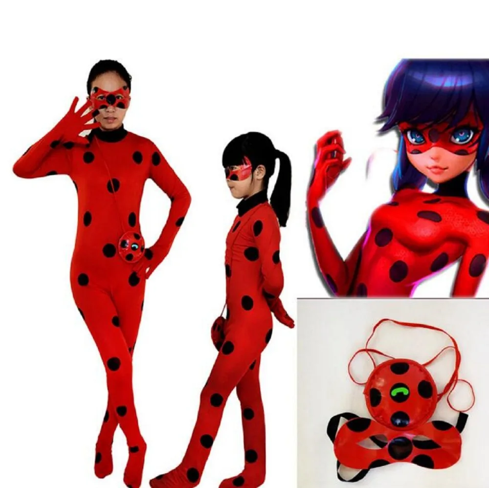 NEW Ladybug figure Costume for Adult Kids Girl Ladybug Christmas Costumes Lady Bug Marinette Zentai for Halloween gift
NEW Ladybug figure Costume for Adult Kids Girl Ladybug Christmas Costumes Lady Bug Marinette Zentai for Halloween gift