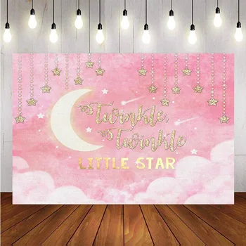 Photography Backdrop Pink Sky Cloud Golden Twinkle Twinkle Little Star Birthday Theme Children Photocall Background Photo Studio
Photography Backdrop Pink Sky Cloud Golden Twinkle Twinkle Little Star Birthday Theme Children Photocall Background Photo Studio