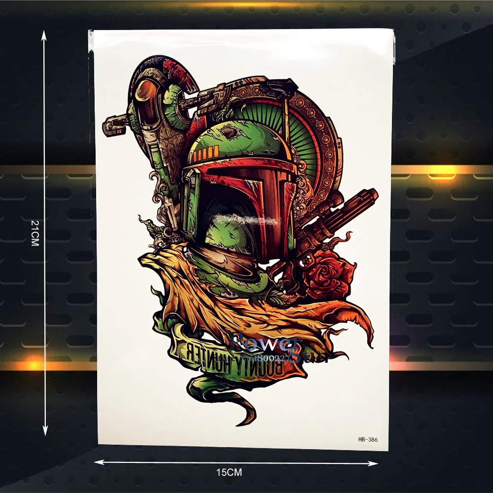 Large Body Arm Temporary Tattoo Stickers Waterproof Henna 3D DIY Tattoo Wall Sticker 21x15CM Samurai Helmet Robot GUN Rose Tatoo
Large Body Arm Temporary Tattoo Stickers Waterproof Henna 3D DIY Tattoo Wall Sticker 21x15CM Samurai Helmet Robot GUN Rose Tatoo