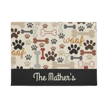 Personalized Dog Bones and Paw Door Floor Door Mat Machine Washable Non Slip Mats Bathroom Carpet
Personalized Dog Bones and Paw Door Floor Door Mat Machine Washable Non Slip Mats Bathroom Carpet