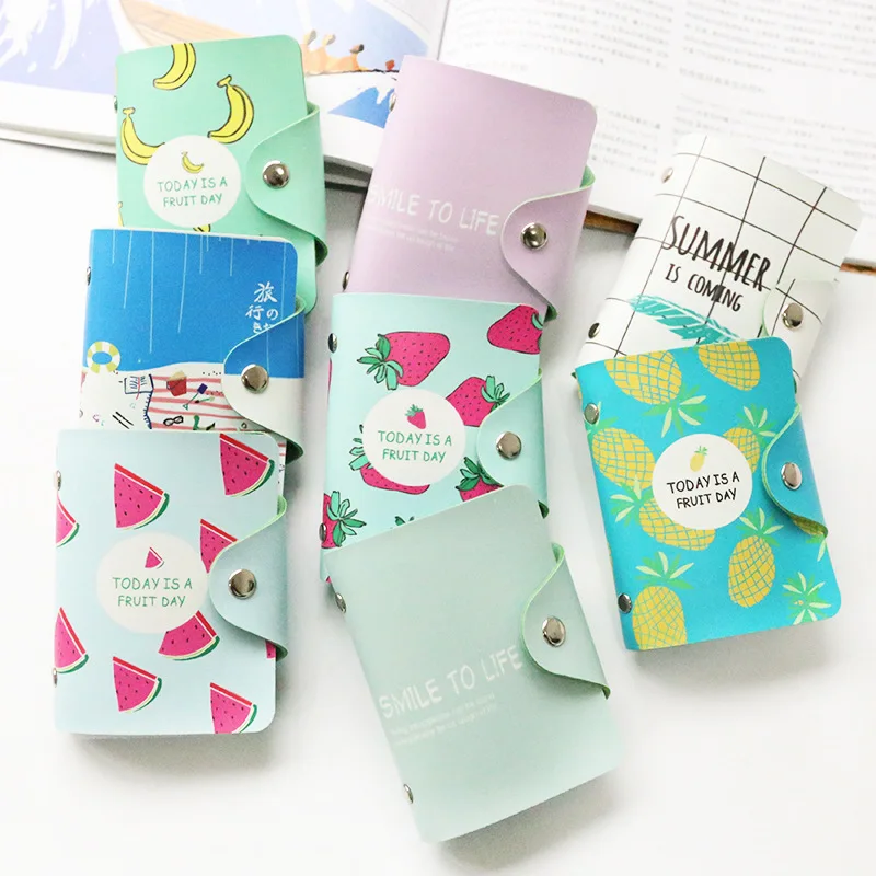 Cute Cartoon Fruit 24 Bits Credit Card ID Holders Case PU Leather Business Card Holders Women Card Bag Office Supplies Wholesale
Cute Cartoon Fruit 24 Bits Credit Card ID Holders Case PU Leather Business Card Holders Women Card Bag Office Supplies Wholesale