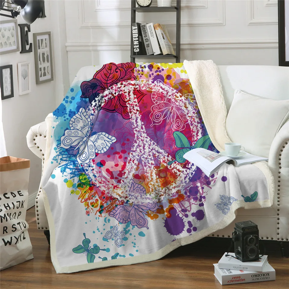 Watercolor Butterfly Velvet Plush Throw Blanket Colorful Sherpa Blanket for Bed Sofa Peace Design Thin Quilt
Watercolor Butterfly Velvet Plush Throw Blanket Colorful Sherpa Blanket for Bed Sofa Peace Design Thin Quilt