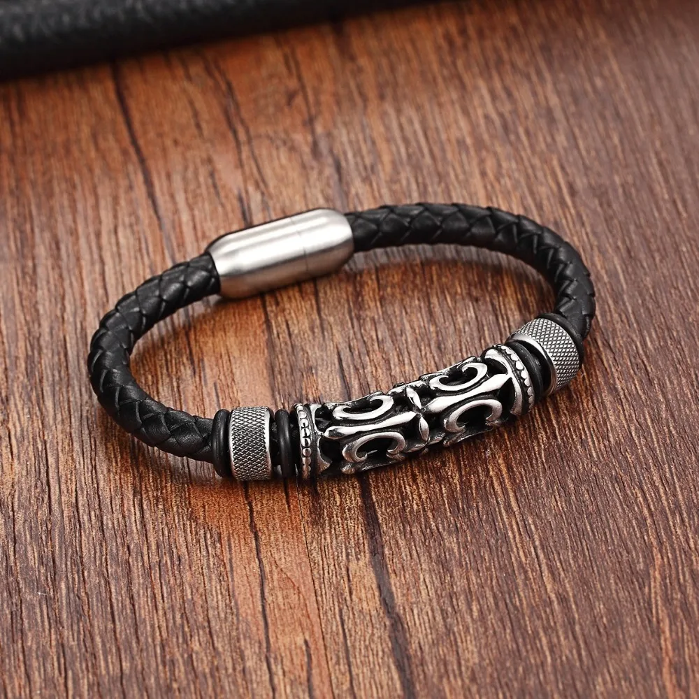 XQNI 2018 New Fashion Exaggeration Design with Stainless Steel Magnet Buckle Adjustable Genuine Leather Bracelet For Men Gift
XQNI 2018 New Fashion Exaggeration Design with Stainless Steel Magnet Buckle Adjustable Genuine Leather Bracelet For Men Gift