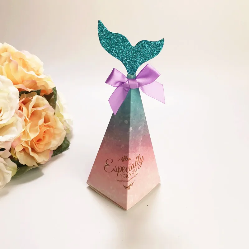 50Pcs Mermaid Tail Pyramid Candy Boxes with Ribbon Wedding Birthday Party Favor XH8Z
50Pcs Mermaid Tail Pyramid Candy Boxes with Ribbon Wedding Birthday Party Favor XH8Z