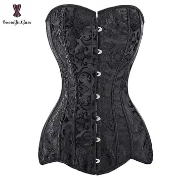 Long Torso Corset Overbust Gothic Floral Plus Size Corselet Steel Boned Bustier Cover Hip Sexy Women Waist Cincher Busk Closure
Long Torso Corset Overbust Gothic Floral Plus Size Corselet Steel Boned Bustier Cover Hip Sexy Women Waist Cincher Busk Closure