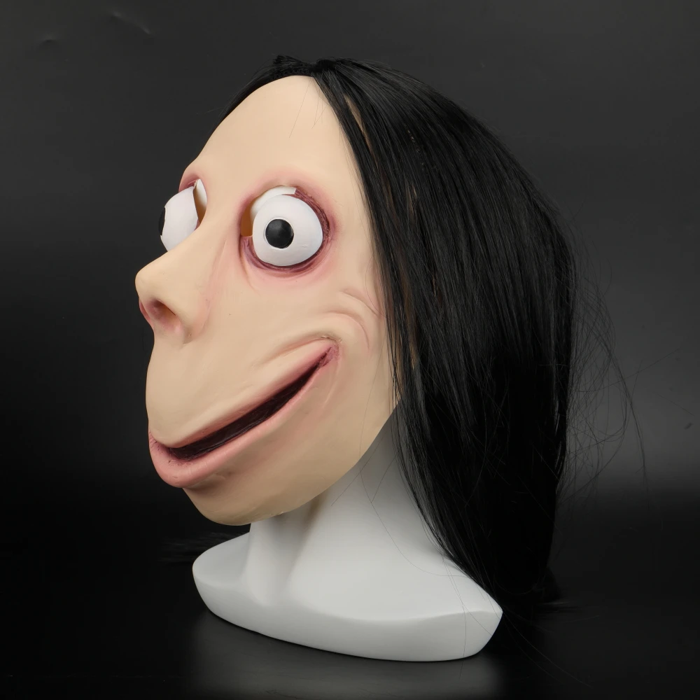 2019 New Hacking Challenge Whale Game Mask Hot Momo Mask Scary Latex Momo Mask Halloween Party Cosplay Ues (8)