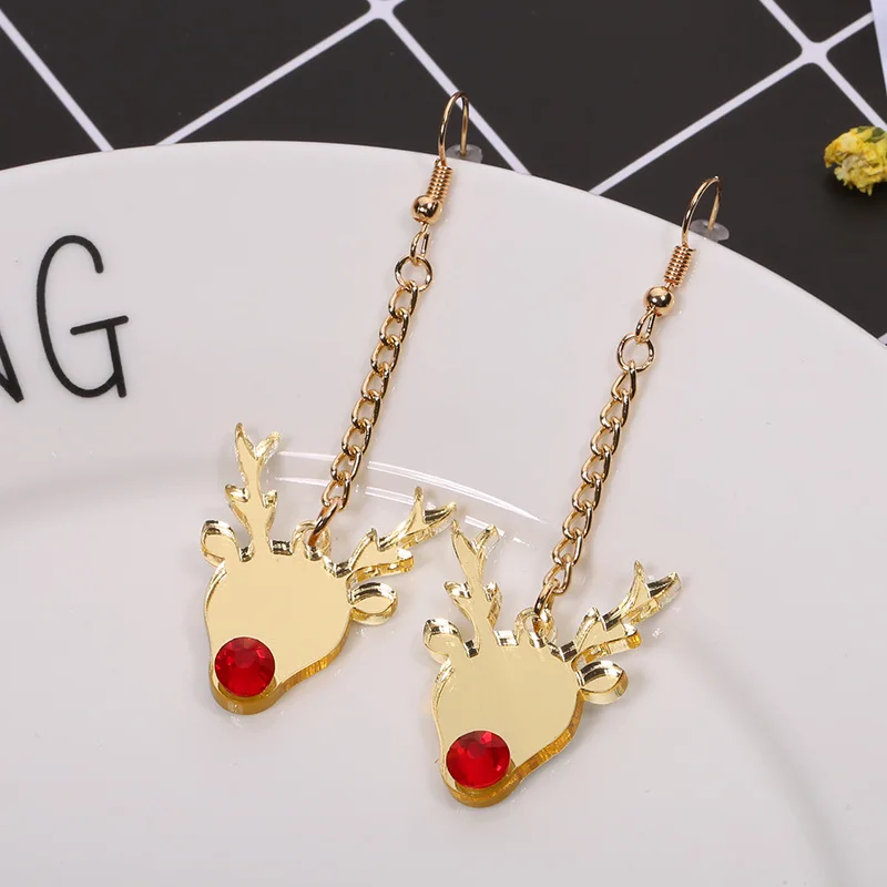 European Fashion Personality Gold Acrylic Animal Deer Head Earrings Female Jewelry
European Fashion Personality Gold Acrylic Animal Deer Head Earrings Female Jewelry