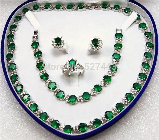 Wholesale JWEW6529 wNew - fashion green zircon necklace bracelet earrings ring jewelry set
Wholesale JWEW6529 wNew - fashion green zircon necklace bracelet earrings ring jewelry set