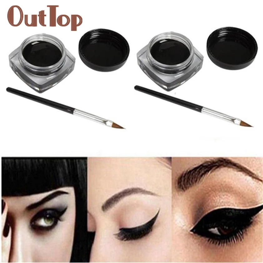 OutTop 2 PCS Mini Black Eyeliner Gel Cream With Brush Makeup Cosmetic Black Life Waterproof 05.09
OutTop 2 PCS Mini Black Eyeliner Gel Cream With Brush Makeup Cosmetic Black Life Waterproof 05.09