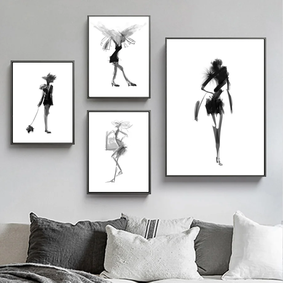 Paris Fashion Woman Abstract Nordic Poster Art Prints Wall Art Canvas Painting Black White Wall Pictures For Living Room Decor
Paris Fashion Woman Abstract Nordic Poster Art Prints Wall Art Canvas Painting Black White Wall Pictures For Living Room Decor