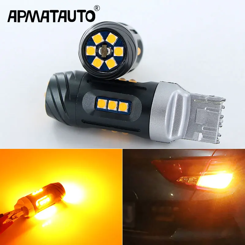 2x No Resistor Need Amber Yellow 24W 3030 18-SMD LED 7440 T20 LED Bulbs For Front or Rear Turn Signal Lights (No Hyper Flash)
2x No Resistor Need Amber Yellow 24W 3030 18-SMD LED 7440 T20 LED Bulbs For Front or Rear Turn Signal Lights (No Hyper Flash)
