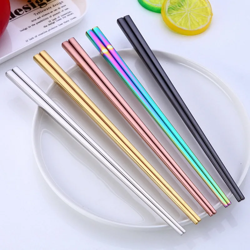 304 Stainless Steel Tableware Chopsticks Reusable Chinese Dinnerware Non-slip Food Chop Sticks Kitchen Tools
304 Stainless Steel Tableware Chopsticks Reusable Chinese Dinnerware Non-slip Food Chop Sticks Kitchen Tools