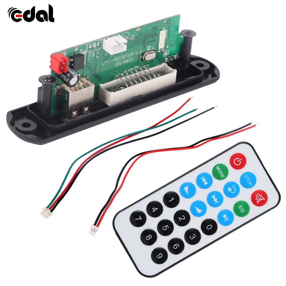 12V Car Bluetooth MP3 Decoder Board Decoding Player Module Support FM Radio USB/TF LCD Screen With Remote Controller
12V Car Bluetooth MP3 Decoder Board Decoding Player Module Support FM Radio USB/TF LCD Screen With Remote Controller