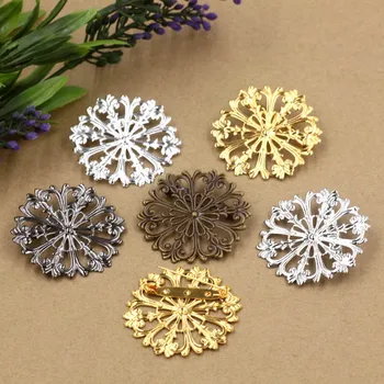 51mm Blank Brooch Bases Vintage Filigree Circle Flower Brooches Pins Back Settings Safety-pin DIY Findings Multi-color Plated
51mm Blank Brooch Bases Vintage Filigree Circle Flower Brooches Pins Back Settings Safety-pin DIY Findings Multi-color Plated