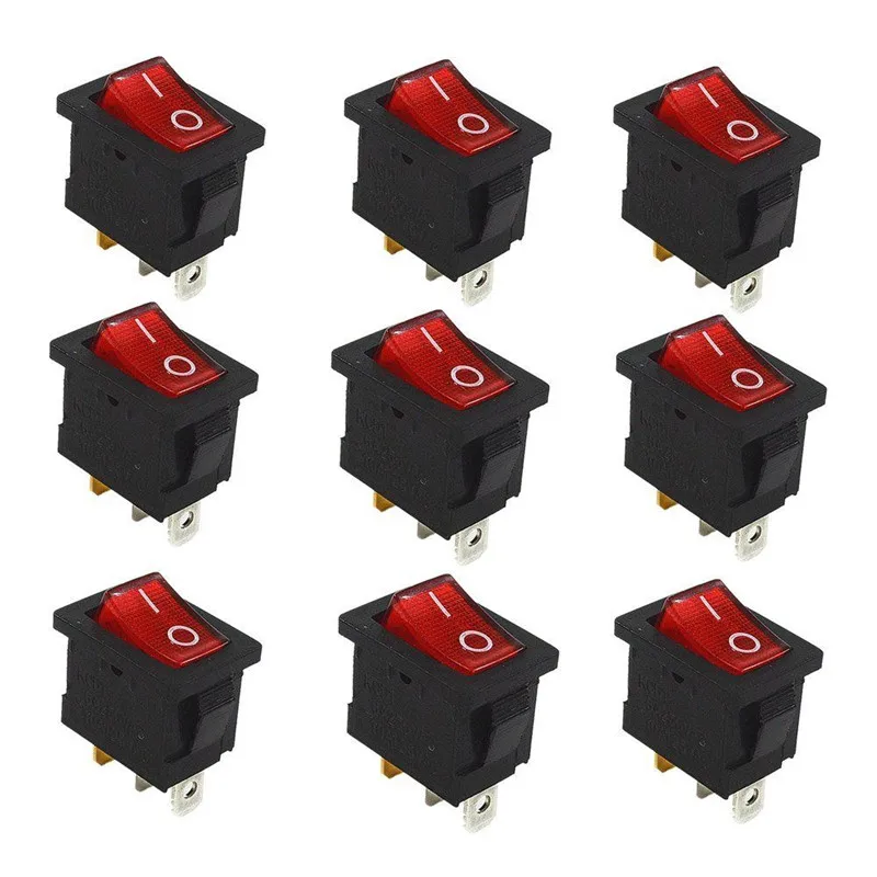 Free Shipping 2Pcs/Lot 10*15mm 3PIN ON/OFF Boat Rocker Switch KCD1 3A 250VAC/6A 125VAC Push With lamp Button Switch
Free Shipping 2Pcs/Lot 10*15mm 3PIN ON/OFF Boat Rocker Switch KCD1 3A 250VAC/6A 125VAC Push With lamp Button Switch