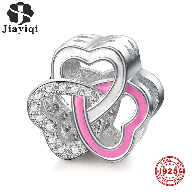 Jiayiqi Three Pink Hearts 925 Sterling Silver Beads Fit Charm DIY Bracelet Necklace For Women Fine Jewelry Valentine'S Day Gift
Jiayiqi Three Pink Hearts 925 Sterling Silver Beads Fit Charm DIY Bracelet Necklace For Women Fine Jewelry Valentine'S Day Gift