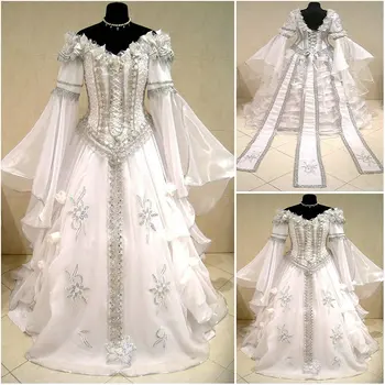 2017 New!White Chiffon Victorian Dress1860S Scarlett Civil War Southern Belle dress Cosplay Halloween dresses US4-36 C-928
2017 New!White Chiffon Victorian Dress1860S Scarlett Civil War Southern Belle dress Cosplay Halloween dresses US4-36 C-928