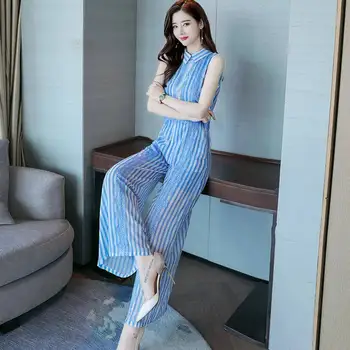 2019 New Arrival Korean Style Fashional Elegant Bodycon Lace Patchwork Blue Stripes Wide Leg Jumpsuits For Women, A269
2019 New Arrival Korean Style Fashional Elegant Bodycon Lace Patchwork Blue Stripes Wide Leg Jumpsuits For Women, A269
