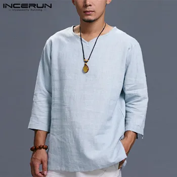 2020 Spring Vintage Men Shirts Loose Long Sleeve Tops Cotton Solid Color Loose Camisa Masculina Chinese Style Male Shirts S-5XL
2020 Spring Vintage Men Shirts Loose Long Sleeve Tops Cotton Solid Color Loose Camisa Masculina Chinese Style Male Shirts S-5XL