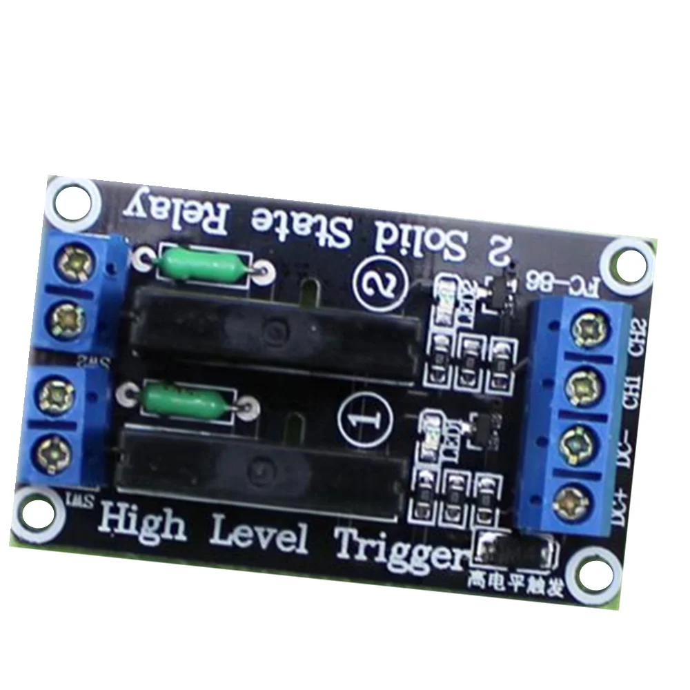 2 way relay module DC5V high level triggered fuse solid state relay 250V2A (C4A2)
2 way relay module DC5V high level triggered fuse solid state relay 250V2A (C4A2)