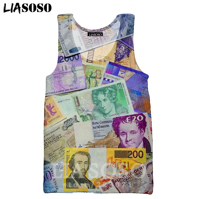 LIASOSO Summer New Men Women 3D Print Banknote Dollar Vest Fashion Short Sleeve Sweatshirt Round Neck Top Harajuku Pullover B085
LIASOSO Summer New Men Women 3D Print Banknote Dollar Vest Fashion Short Sleeve Sweatshirt Round Neck Top Harajuku Pullover B085