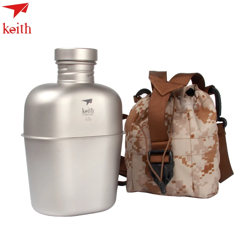 Keith Army Style Patrol Water Bottle Canteen Sport Camping Travel Hiking Military Canteen Ultralight Titanium Drinkware
Keith Army Style Patrol Water Bottle Canteen Sport Camping Travel Hiking Military Canteen Ultralight Titanium Drinkware