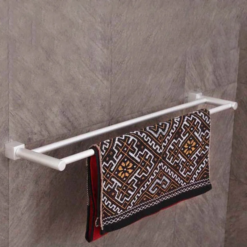 58x12.6cm Bathroom Double Towel Rail Rack 2 Bar Space Aluminum Hanger Wall Mounted Towel Shelf Bath Rails Bars Holder
58x12.6cm Bathroom Double Towel Rail Rack 2 Bar Space Aluminum Hanger Wall Mounted Towel Shelf Bath Rails Bars Holder