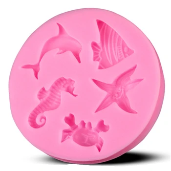 Dolphins Hippocampus Starfish Silicone Mold Chocolate Fondant Cake Decoration Kitchen Soap Tools E041
Dolphins Hippocampus Starfish Silicone Mold Chocolate Fondant Cake Decoration Kitchen Soap Tools E041