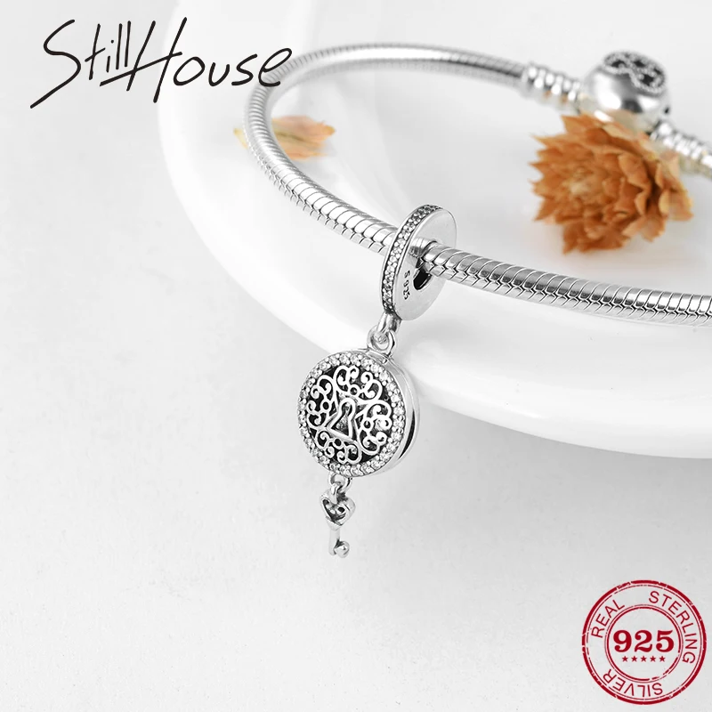 Fashion 925 Sterling Silver Tree of Life with dangle Key Charms Pendants Fit Original Pandora Charm Bracelet Jewelry Making
Fashion 925 Sterling Silver Tree of Life with dangle Key Charms Pendants Fit Original Pandora Charm Bracelet Jewelry Making
