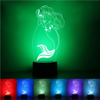 Creative Lovely Mermaid Princess 3D Effect Lights LED Table Lamp with bedroom for Children Girl Gift LED
Creative Lovely Mermaid Princess 3D Effect Lights LED Table Lamp with bedroom for Children Girl Gift LED