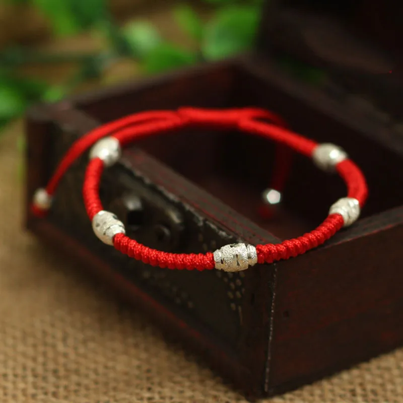 Real Sterling Silver Lucky Red Bracelet Wax String Amulet Handmade Fortune Bangle Jewelry
Real Sterling Silver Lucky Red Bracelet Wax String Amulet Handmade Fortune Bangle Jewelry